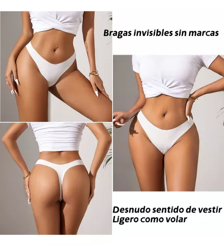 Pack De 6 Bragas Sexy Tanga Sin Costuras Para Mujer