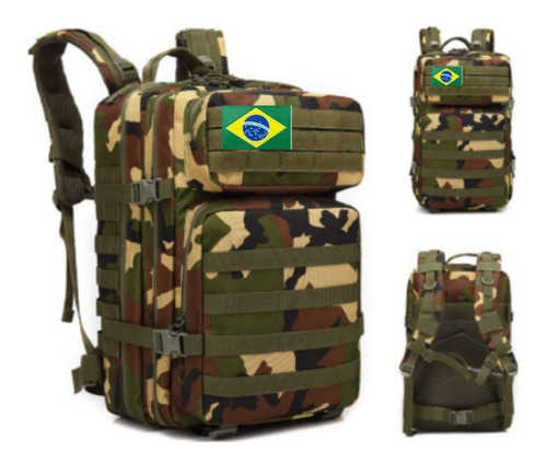 Mochila Militar Tática Masculina Feminina Grande 50 Litros Cor Camuflado