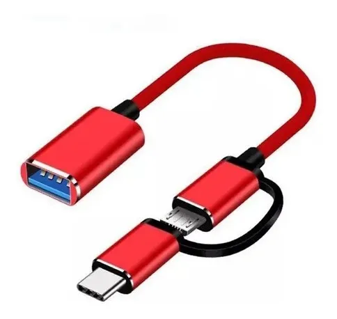 comprar Cable Adaptador Otg Tipo C Y Microusb Macho A Usb Hembra
