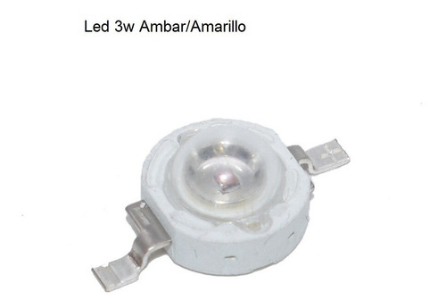 Imagen 1 de 2 de Led 3w Alta Potencia Amarillo Ambar 3 Watts 10 Unidades