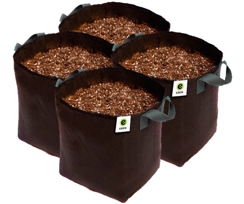 Maceta Tela Geotextil 4u Eden 15 Litros - Up! Growshop