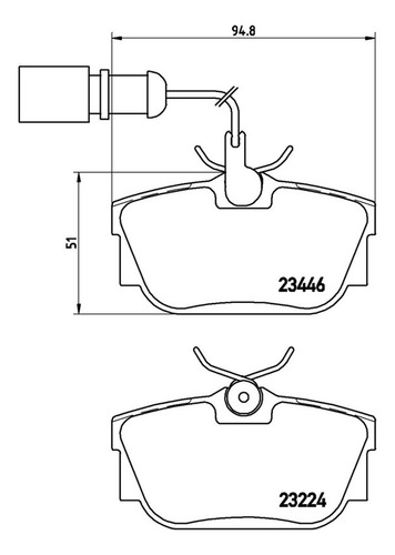 Brembo Balatas Volkswagen Eurovan Vr6 2000 Trasero