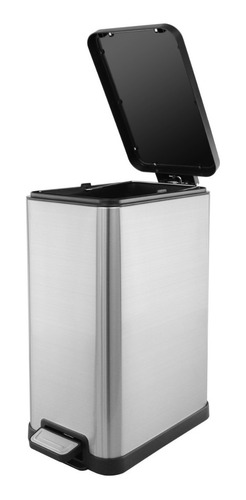 Basurero Begônia Rectangular 15l Acero Inoxidable