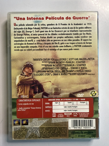 Patton. 1970. Película En Dvd (Usado)