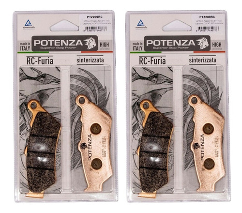 2x Pastilhas Freio Potenza Ptz209rc Ktm 950 990 Adventure