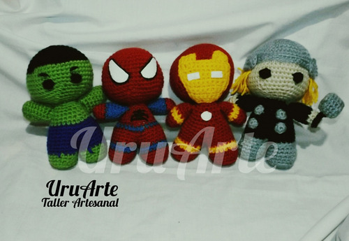 Super Heroes Muñecos Crochet Amigurumi Advengers Niño Niña 