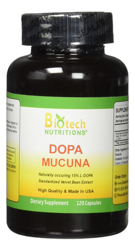 Biotech Nutritions Dopa Mucuna 15% L-dopa (mucuna Pruriens)