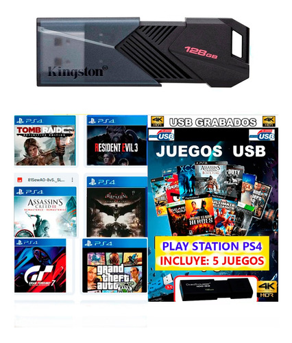 Juegos Ps4 Flasheado Grabados En Usb - Coleccion Variada