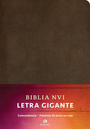 Nvi Biblia Letra Gigante Marron, Piel Fabricada