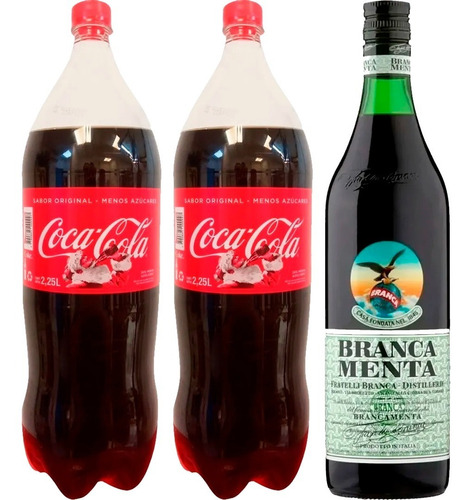 sin cable es bonito Año Coca Cola Original 2,25 Litros + Fernet Branca Menta 750ml | MercadoLibre