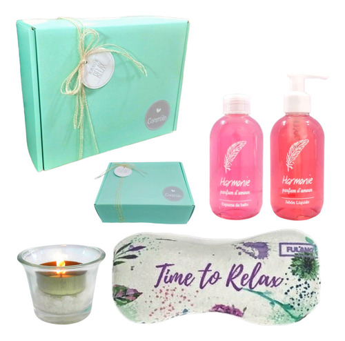 Gift Set Aroma Caja Regalo Box Rosas Kit Relax Spa N45 Relax