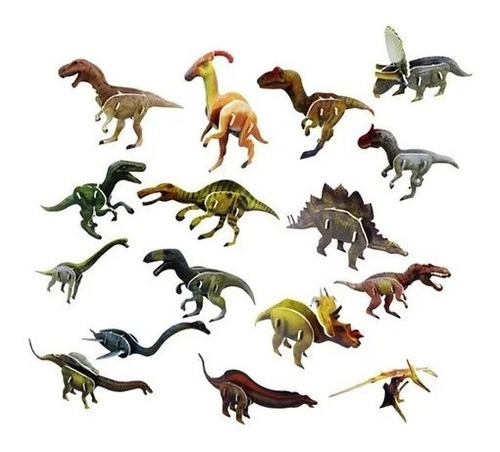 20 Rompecabezas 3d De Dinosaurios Juguete Piñata Souvenir