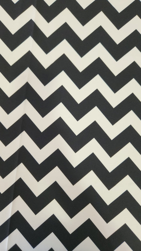 Mantel Rectangular 2 X 1,50m Antimancha Premium Estampados Color Negro Zigzag