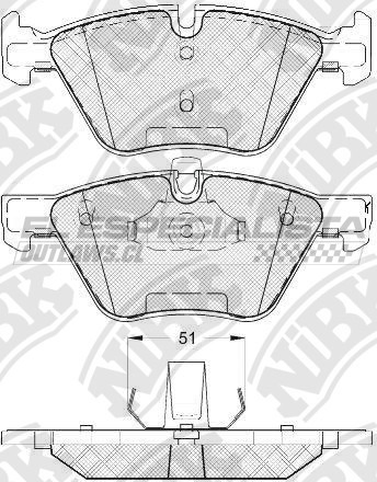 Pastillas De Freno Bmw 525d 2.5 2010 Nibk Delantera