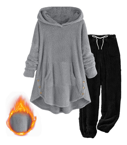 Conjunto De Sudadera Con Capucha De Manga Larga Y Colores De