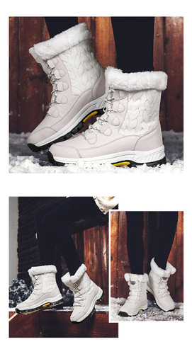 Nuevas Botas De Nieve De Invierno Impermeables Y Cálidas Par