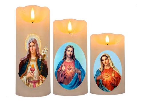  Velon X 3 Unidades Pequeño Blancos Diseños Religiosos      