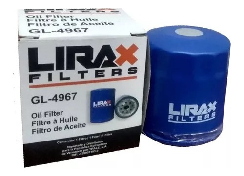 Filtro De Aceite Gl-4967 Marca Lirax