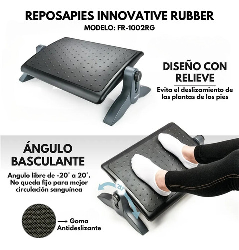 Reposa Apoya Pies Ergonomico Aidata Libera Tension Piernas