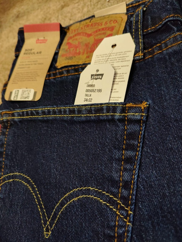 Pantalón Levi's (1) 505 Regular Eco Ease Azul 34x32 Original