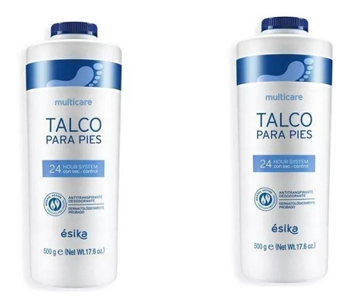 Talco De Pies Esika 500gr 2 Unidades