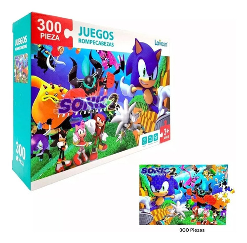 Sonic Rompecabezas 300 Piezas Tails Knuckless Shadow Eggman