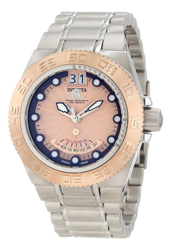 Reloj  Para Hombre 10871 Esfera De Oro Rosa En Acero