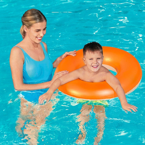 Salvavidas Inflable Dona De Color Neón 76 Cm Mayoreo 2 Pzas