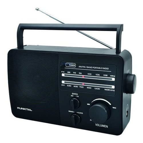 Radio Portátil Punktal Pk96 Am Fm Pilas Y 220v Portable Amv