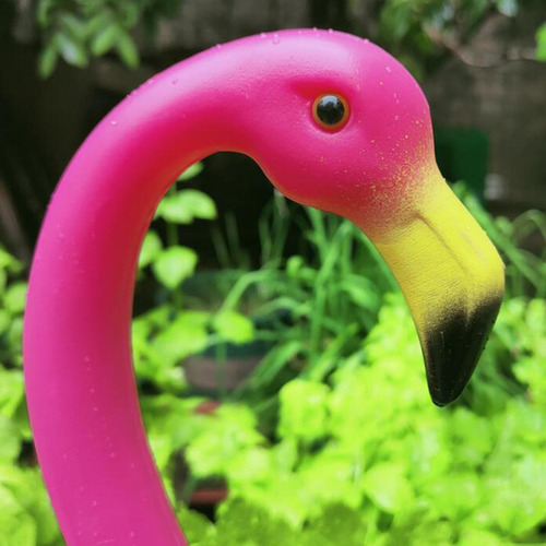 2 Flamingo Garden Stake Estatua Mirar Hacia Arriba 40,5x16cm