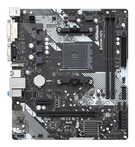 Motherboard Asrock Amd B450m-hdv R4.0 Am4 Hdmi Ddr4