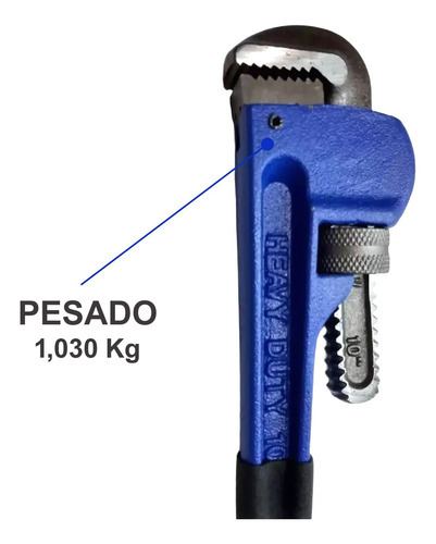 Imagem 3 de 6 de 3 Chave Grifo 14 Pol Heavy Duty Industrial Para Tubo Pesado
