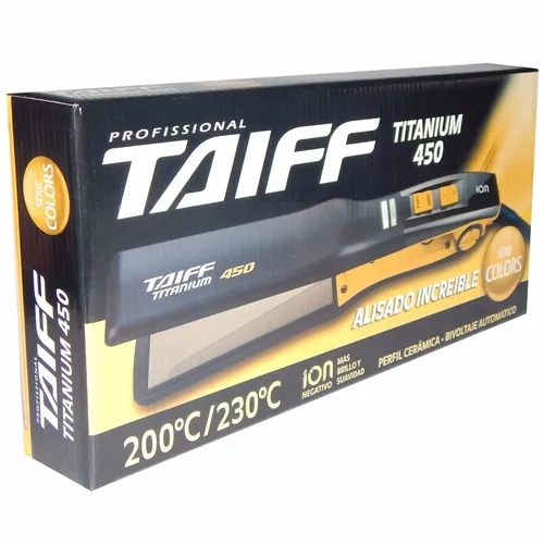 Taiff Titanium Planchita Alisado Pelo Profesional Yellow Ion