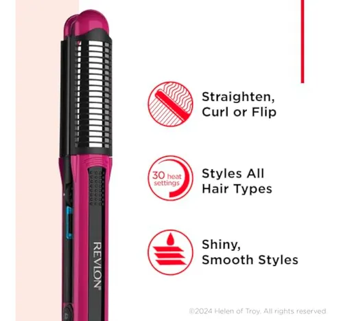 Revlon Perfect Match Flat Iron Straightens,