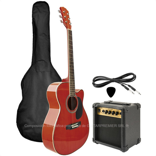 Guitarra Electroacustica Colores + Ampli Laney + Accesorios