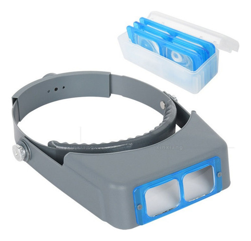 Lupa Montada Na Cabeça Com 4 Lentes Substituíveis Para Vário