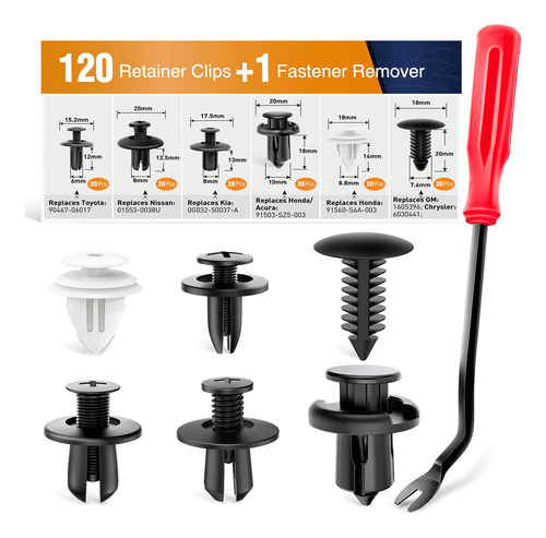 Gooacc Kit De Remaches De 120 Clips De Retencin Para Paracho