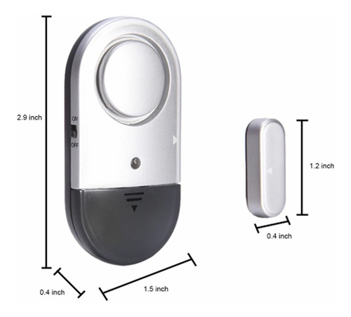 Sensor Inalámbrico Puerta O Ventana Alarma Magnética