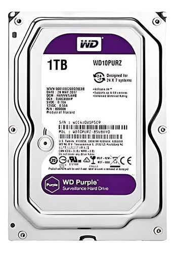 Disco Duro 3,5  2 Tb Wd Purple -sata3 Intellipower -wd20purz