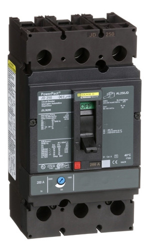 Imagen 1 de 4 de Interruptor Termomagnético Jdl 3p 200a Schneider Jdl36200