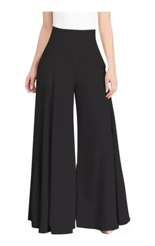 Pantalón ancho mujer elegante