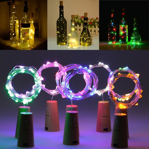 Paquete De 20 Lámparas De Corcho Para Botellas De Vino, Guir
