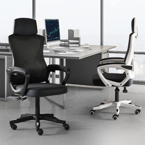 Silla de escritorio Weyon 6-OC818 ergonómica color negro/blanco