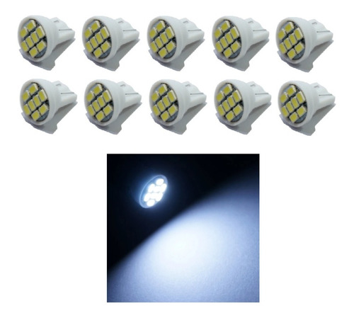 X10 Ampolletas Luz Led Cola De Pescado T10 Blanco Frio