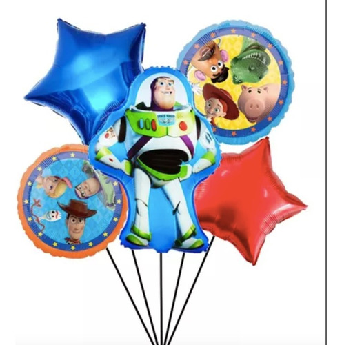 Set Globos Metalizados Toy Story Woody O Buzz