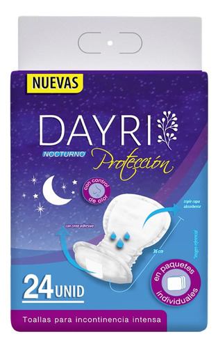 Toalla De Incontinencia Nocturna Dayri 24un