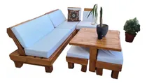 Comprar Juego Sillones Jardín Madera Exterior Patio Barbacoa
