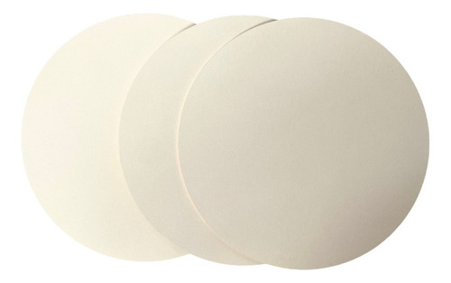 Set X 3 Bases Redondas Fibrofacil 20 Cm Blanca Para Torta 