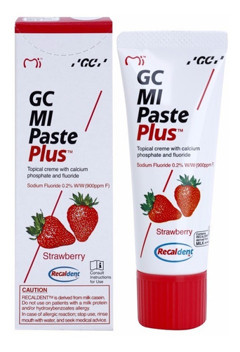 Mi Paste Plus Recaldent Sabor Fresa Gc