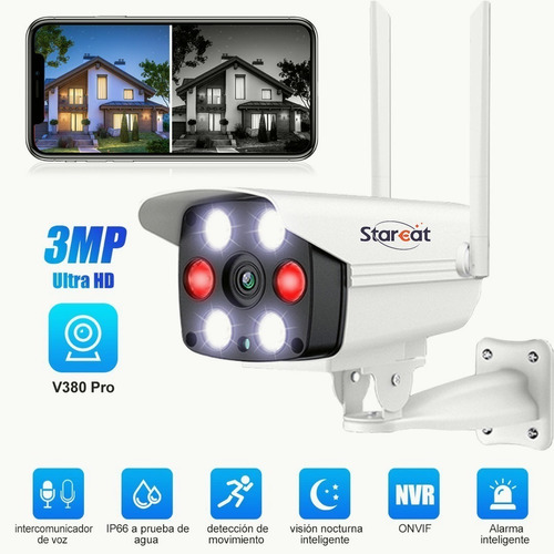 Cámara De Vigilancia Hd 1080p Monitor Remoto Wifi